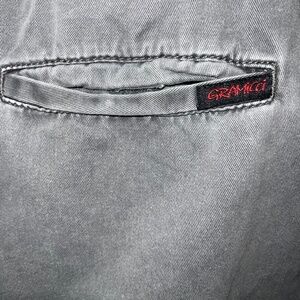 Gramicci Men’s L Gray Belted Cotton Climbing Hiking Stretch Gorpcore Pants